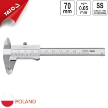 Thước inox cặp cơ khí size: 70-100mm Yato YT-71990/YT-71993  - Ba Lan