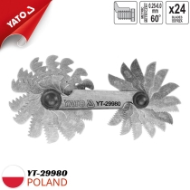 Dưỡng đo ren 0.25-6mm 60° Yato YT-29980 - Ba Lan
