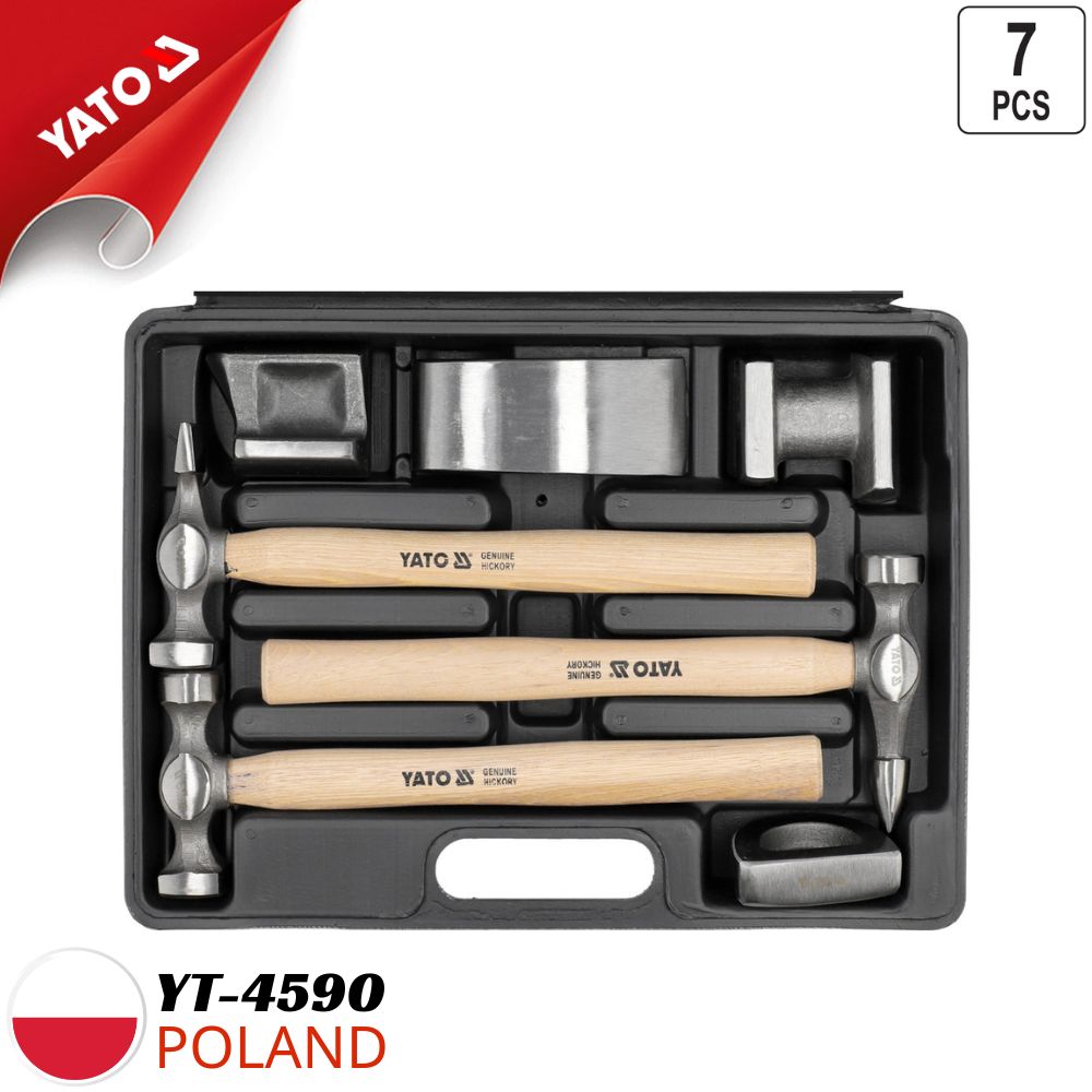  Yato YT-4590 7-piece Body Repair Dolly and Hammer Set - Poland