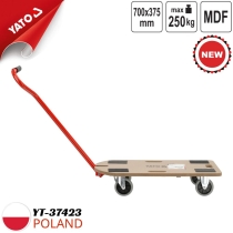 Xe đẩy hàng bằng gỗ MDF có tay kéo  200kg Yato YT-37423 - Ba Lan