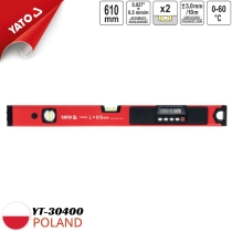 610mm aluminum spirit level with laser, 2 vials, Yato YT-30400 - Poland
