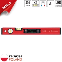 Thước thủy nhôm điện tử có từ 400mm 2 bọt thủy Yato YT-30397