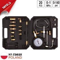 Bộ kiểm tra áp suất phun nhiên liệu động cơ xăng và dầu diesel 20 chi tiết Yato YT-73025