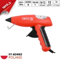 Súng bắn keo nến 11mm 20W kèm 3 keo nến Yato YT-82402 - Ba Lan