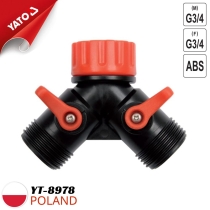 三头Y型带外螺纹锁止阀的1/2英寸ABS Yato YT-8978 - Ba Lan