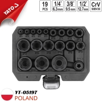 Bộ đầu tuýp 19 chi tiết Yato YT-05197 - Ba Lan
