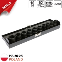 Set of 10 sockets 1/2