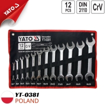 Bộ 12 cờ lê 2 đầu miệng mờ 6-32mm Yato YT-0381 - Ba Lan