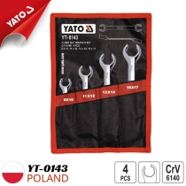 Bộ cờ lê 2 đầu mở ống dầu 4 chi tiết Yato YT-0143 - Ba Lan