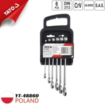 Bộ cờ lê vòng miệng hệ inch 6 chi tiết Yato YT-48860 - Ba Lan