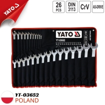 Bộ cờ lê vòng miệng 26 chi tiết 6-32mm DIN 3113 Yato YT-03652 - Ba Lan