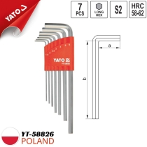 Bộ lục giác dài 1.5-6mm 7 chi tiết Yato YT-58826 - Ba Lan