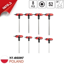 Bộ 8 Lục giác chữ T đầu bi 2.5-10mm Yato YT-05597 - Ba Lan