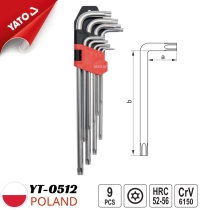 Bộ 9 Lục giác sao dài T10-T50 Yato YT-0512 - Ba Lan 