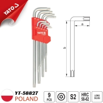 Bộ lục giác đầu sao 9 chi tiết T10-T50 Yato YT-58827 - Ba Lan 
