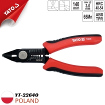Yato YT-22640 ワイヤーカッター＆ストリッパー 0.8-2.6mm2 AWG20-10 140mm - ポーランド