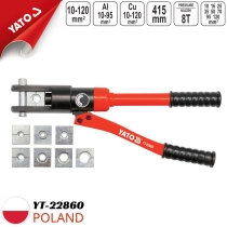 Bộ kìm bấm cos thủy lực 10-120mm  8 Tấn Yato YT-22860 - Ba Lan