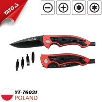 Dao xếp đa năng 9in1 với 8 đầu vít Yato YT-76031 - Ba Lan