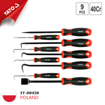 Bộ 9 cây nạy móc seal phớt sủi bavia Yato YT-08426 - Ba Lan