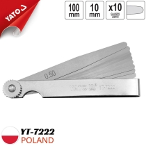 10片 100毫米 间隙量规 (塞尺) Yato YT-7222 - 波兰