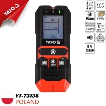 Máy dò kim loại, gỗ, dây điện âm tường có kiểm tra độ ẩm Yato YT-73138 - Ba Lan