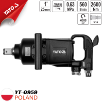 1英寸短型冲击扳手 2600牛·米 Yato YT-0959 - 波兰