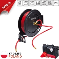 Self-retracting air hose Φ9.5 x 15m Yato YT-24250 from Poland