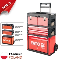 Yato YT-09102 3-Compartment MOBILE Tool Box/Tool Case - Poland