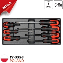 Khay nhựa bộ tua vít 4 cạnh 7 chi tiết Yato YT-5536 - Ba Lan