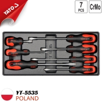 Khay nhựa tua vít 2 cạnh có nam châm 7 chi tiết Yato YT-5535 - Ba Lan