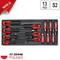 Khay bộ tuốc nơ vít tổng hợp 13 chi tiết Yato YT-55448 - Ba Lan