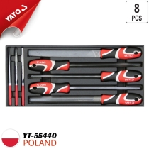 Khay nhựa bộ giũa 8 chi tiết Yato YT-55440 - Ba Lan