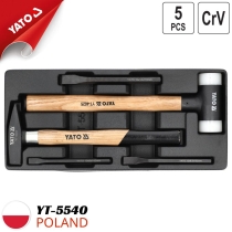Khay nhựa búa và đục 5 chi tiết Yato YT-5540 - Ba Lan