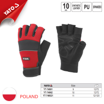 Găng tay bảo hộ hở ngón Size 9-11 Yato Ba Lan