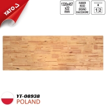 야토 YT-08938 고무나무 작업대 상판 1320x457x22mm - 폴란드