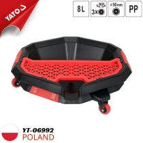 Giá đỡ kèm khay đựng dầu nhớt 8L di động Yato YT-06992 - Ba Lan