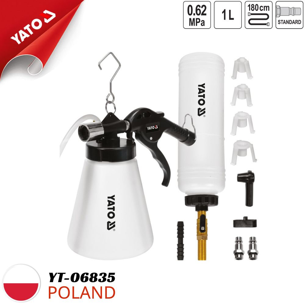 1升 6件套 刹车油吸排气工具 Yato YT-06835 - 波兰