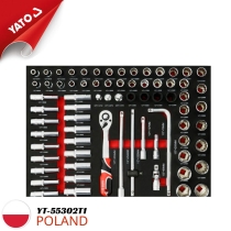 Khay bộ tuýp và cần xiết lực 1/2 inch 72 chi tiết YT-55302T1