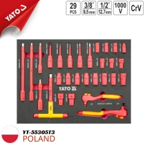 Khay tuýp tay vặn sửa chữa cách điện 29 chi tiết YATO YT-55305T3
