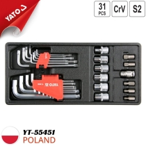Yato YT-55451 31종 육각형 플라스틱 트레이 및 소켓 세트 - 폴란드