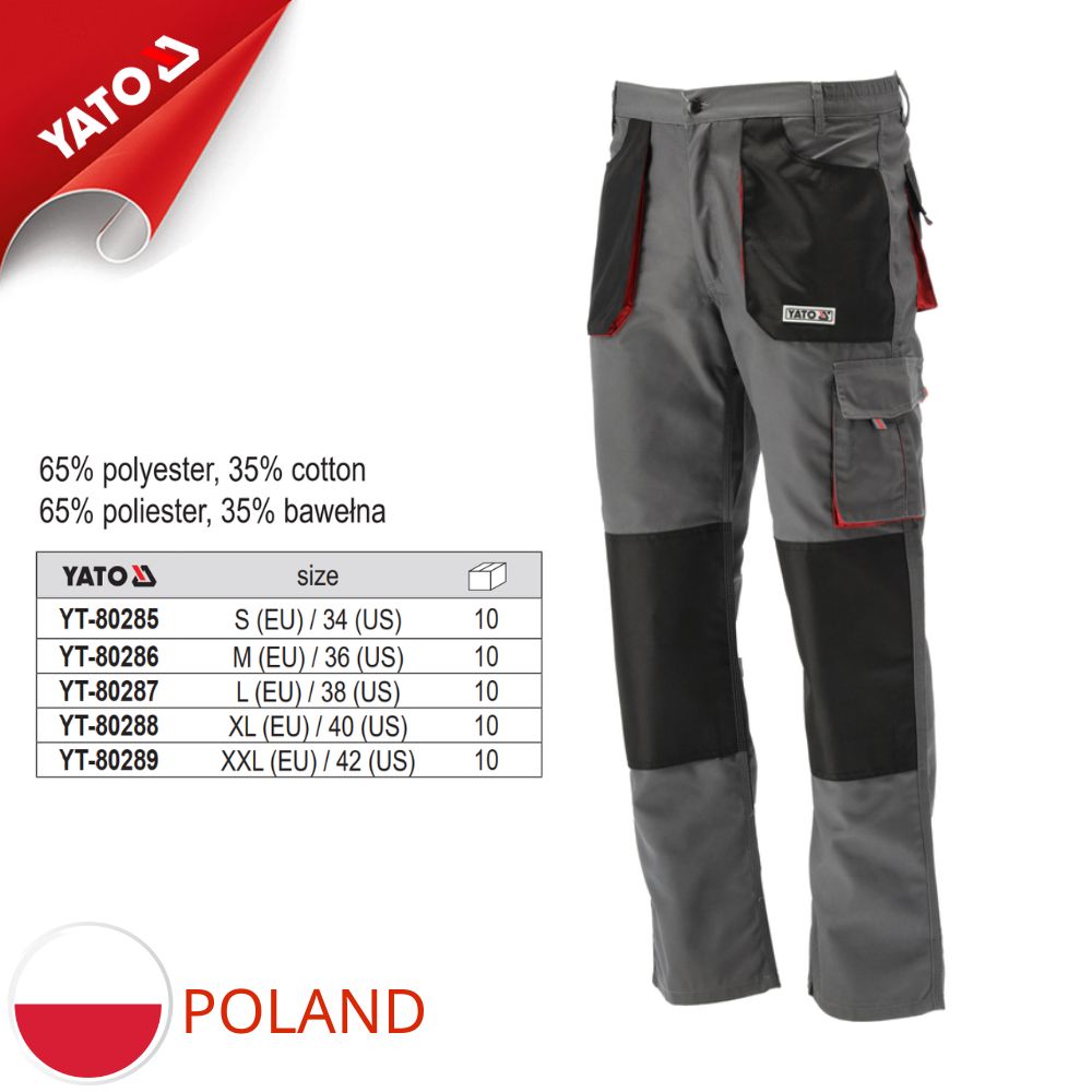  DAN 工作裤 尺码: S - XXL Yato YT-80285 - 波兰