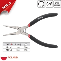 Kìm phe trong thẳng size: 150mm-200mm Yato YT-2142/YT-2146