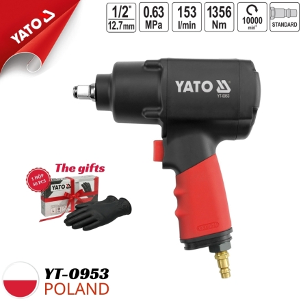 Yato YT-0953 Pneumatic Bolt Gun - Powerful Torque, Efficient Operation