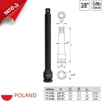 Thanh nối dài đen 75mm 3/8