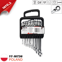 Bộ cờ lê đảo chiều 12 chi tiết 8-19mm Yato YT-16737 - Ba Lan