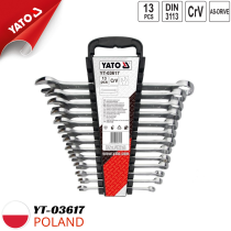 Bộ cờ lê vòng miệng 13 chi tiết 8-22mm Yato YT-03617 - Ba Lan