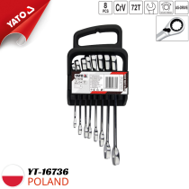 8pcs Reversible Combination Spanner Set 8-18mm Yato YT-16736 - Poland