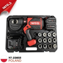 18V ブラシレス 充電式油圧圧着工具 Yato YT-22855 - (4.0Ahバッテリー2個・充電器付)