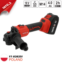 Máy mài góc dùng pin không chổi than 18V 125mm YT-828251 - Ba Lan