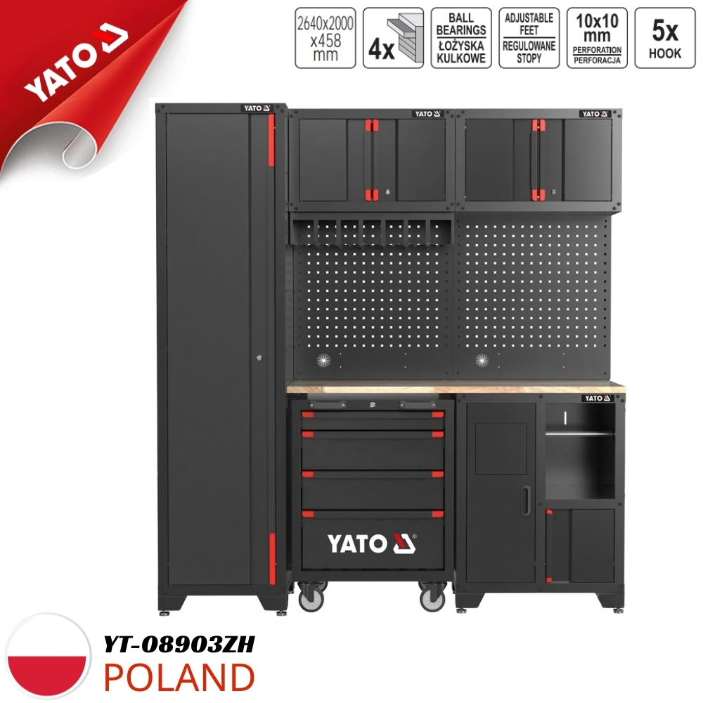  Tủ dụng cụ Workshop module ghép  Yato YT-08903ZH - Ba Lan